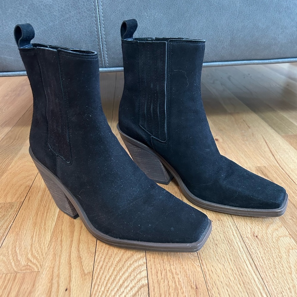 Black Suede Ankle Boots